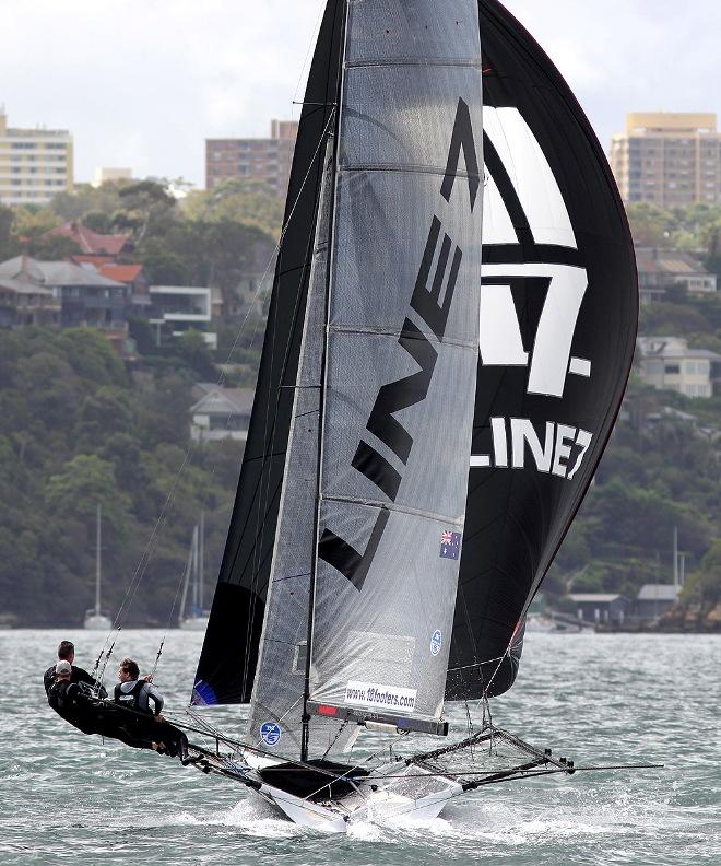 Line 7 was consistently near the lead all through the race - JJ Giltinan 18ft Skiff Championship © Frank Quealey /Australian 18 Footers League http://www.18footers.com.au